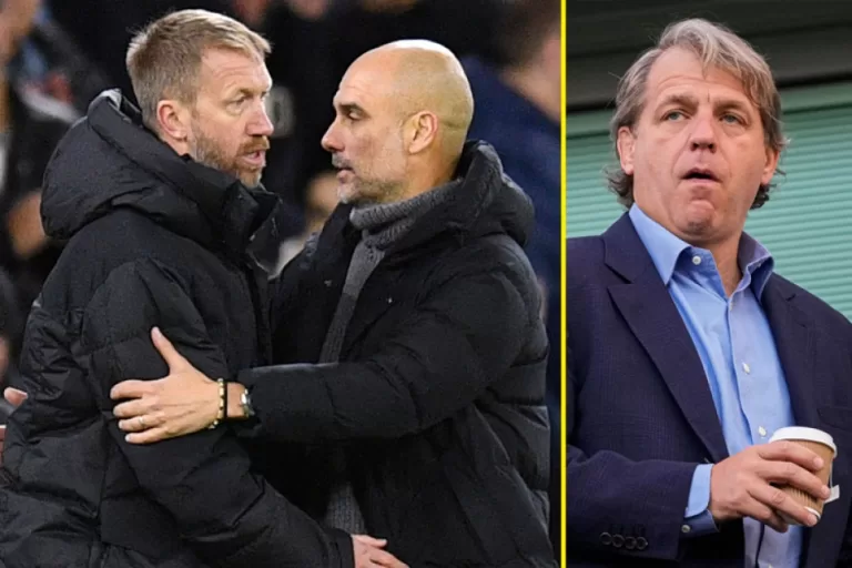 Pep Guardiola tells Tood Boehly to give Graham Potter time at Chelsea with fans heard chanting Thomas Tuchel’s name during FA Cup defeat, while supporters are reminded of Mikel Arteta’s early struggles at Arsenal