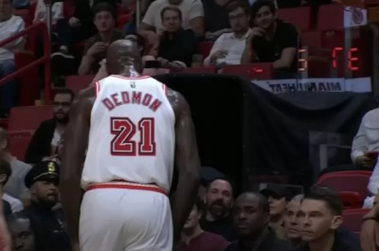 Heat suspend Dewayne Dedmon for swatting massage gun onto court