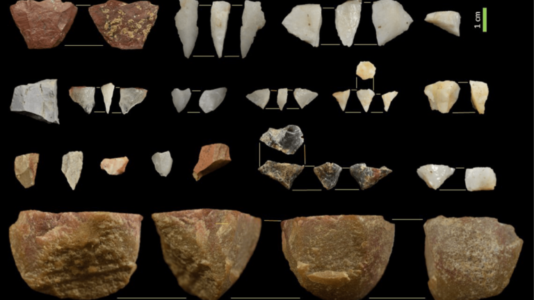 Archaeologists hike up a cliff and find 20,000-year-old stone tools